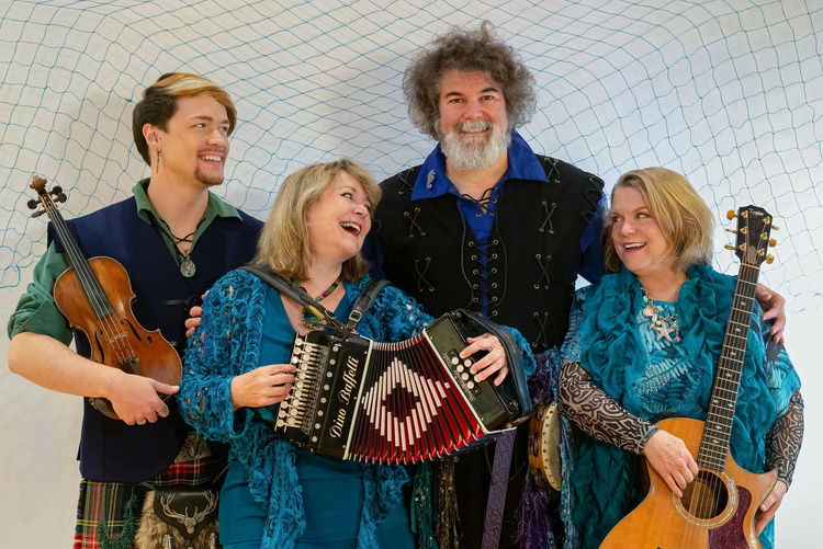 The four musicians of OCEAN Celtic Quartet