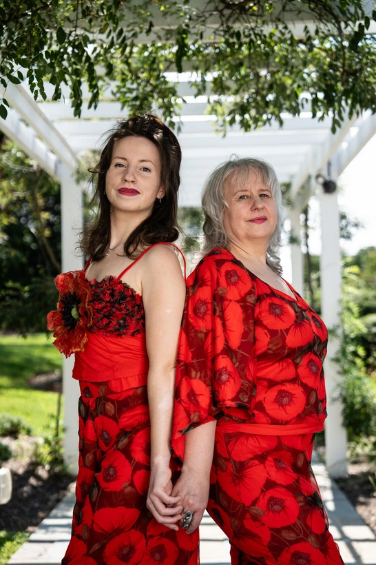 Alla and Milana Borovskaia outdoors