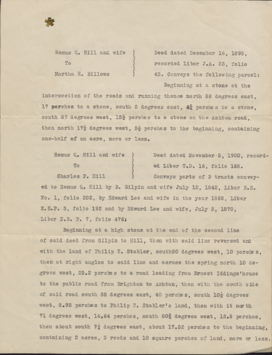 A typed family-history page with names, dates, and numbered biographical entries.