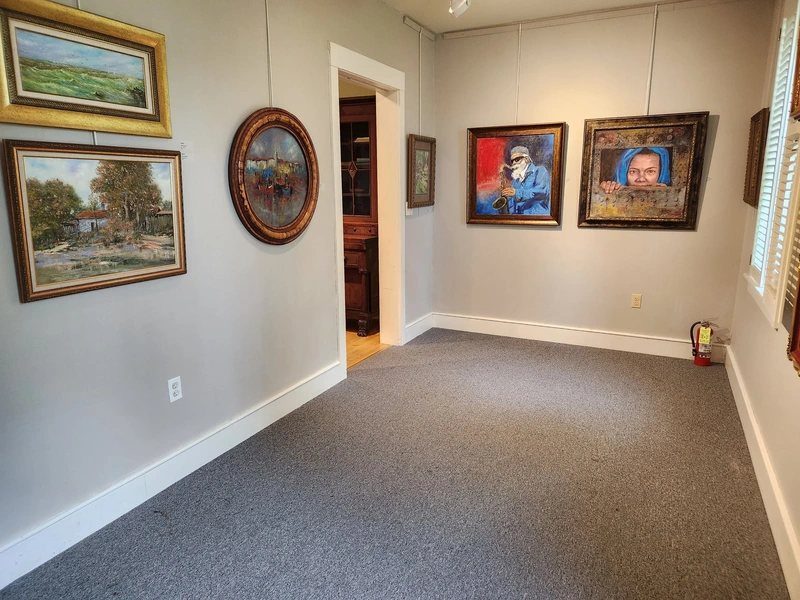 Community Gallery walls with framed paintings